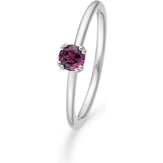 Mads Z - Poetry Solitaire ring m. rød granat i sølv