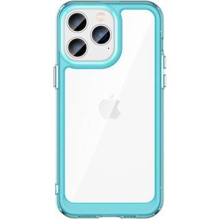 iPhone 14 Pro Akryl Bagside Cover - Gennemsigtig / Gennemsigtig Blå