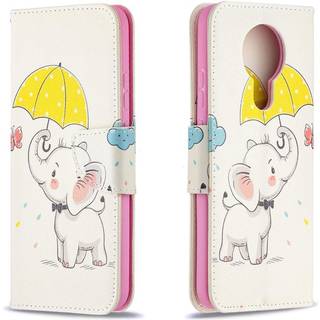Nokia 3.4 Flip Cover m. Pung - Elefant med Paraply