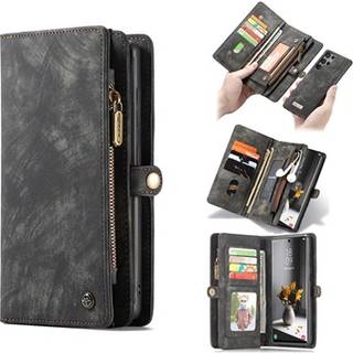 Caseme 2-i-1 Multifunktionel Samsung Galaxy S22 Ultra 5G Pung - Sort