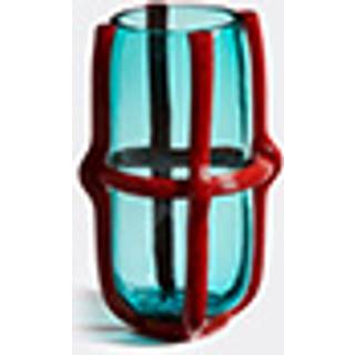 Cassina Vases - 'Sestiere' vase, blue and red in MULTICOLOUR Murano glass
