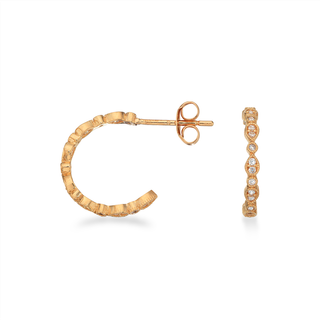 Scrouples - 8 karat guld creoler med sten af zirkonia - 122463