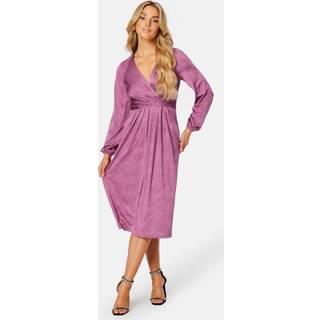 Bubbleroom Occasion Wrap Tie Midi Dress Old rose 34