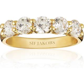 Sif Jakobs - Belluno uno forgyldt ring med sten - r42127-cz-sg