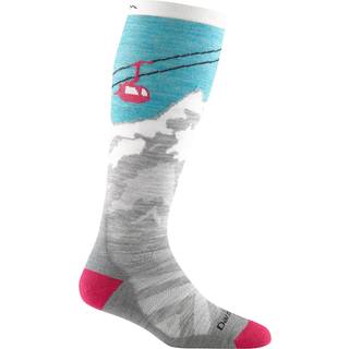 Darn Tough Women's Ski Socks Yeti Cushion  Aqua, L