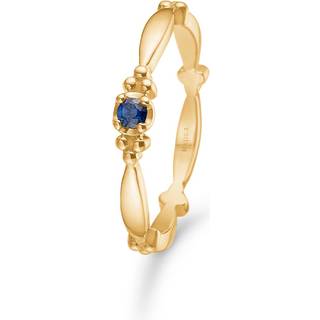 Mads X Poetry XO ring i 14 kt. guld med safir