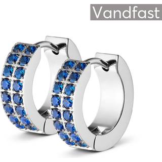 ANNEBRAUNER Creole Double Line Sapphire Øreringe