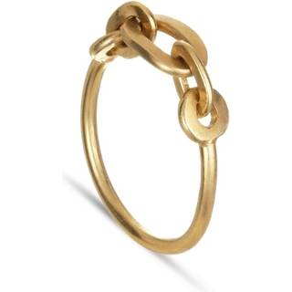 Jane Kønig - ROW Chain ring i forgyldt sølv**
