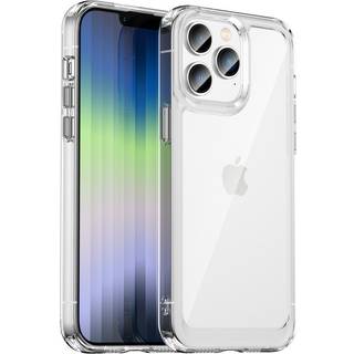 iPhone 14 Pro Hybrid Plastik Bagside Cover - Gennemsigtig