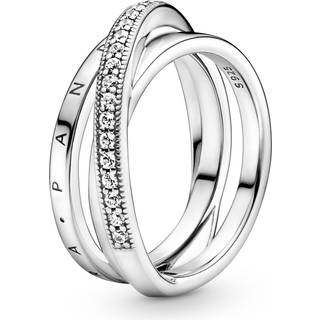 Pandora - Snoet signatur ring med sten - 199057c01