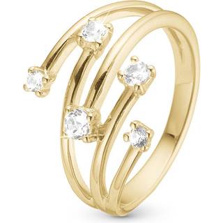 Christina Your Choice forgyldt ring med 5 ægte topaser - Str. 53