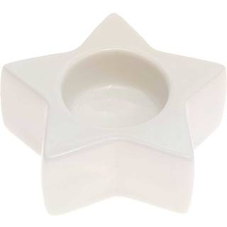 Teelichthalter Stern weiß