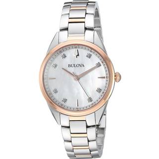 Bulova 98P183 Diamond Hvid/Rosaguldtonet stål Ø31 mm