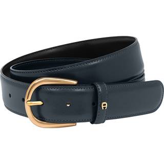 AIGNER Herren Gürtel blau Glattleder