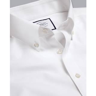 Charles Tyrwhitt Charles Tyrwhitt Strygefri Button-Down Twill Slim Fit 100% Bomuld Skjorter - EU 37 Almindelig