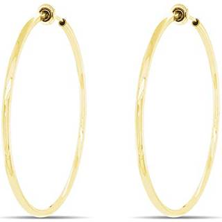 Aloha ?reringe - Klip p? b?jle?reringe til kvinder - S?lv- og guldfarvet messingfjederb?jler til ikke -gennemborede ?rer (Gold XXL)