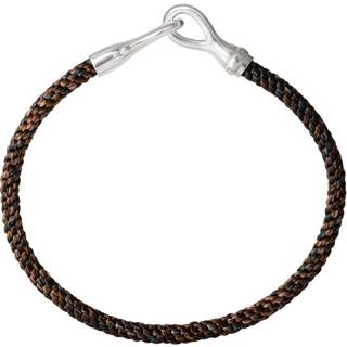 OLE LYNGGAARD COPENHAGEN Life herre armbånd i maroon med sølv krog - 21 cm