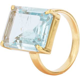 House of Vincent Candy Rock Sky Blue Topas Ring 18 kt. Forgyldt Sølv VJ080-LRG-BT-54 - Dame - 925 Sterling Silver