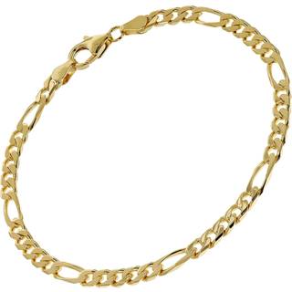 trendor 51398 Armband Gold auf Silber 925 Figaro Breite 4,3 mm