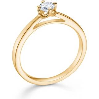 CROWN ring i 14kt. guld m. diamant (0,24ct.)