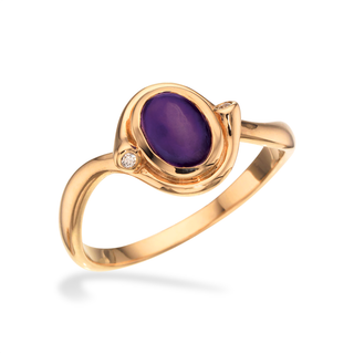Scrouples - Guld ring i 8kt med Ametyst - 713193