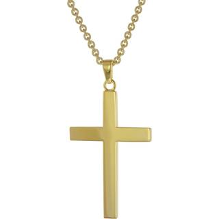 trendor 39066 Kreuz-Anhänger Herren-Halskette Gold auf Silber 925