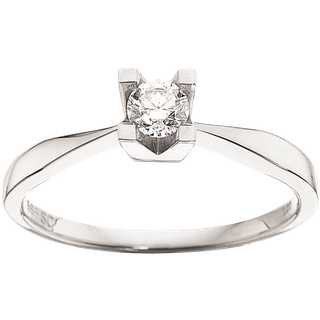 Scrouples Ring - Kleopatra - 14 karat hvidgulds ring med 0,20ct diamant - 7136,20