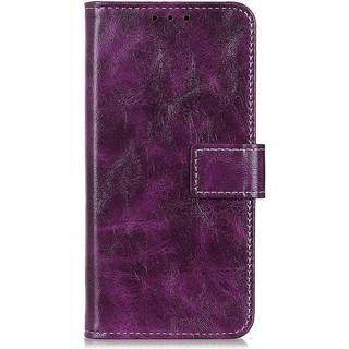 Huawei P Smart 2021 Blankt Læder Cover m. Pung - Lilla