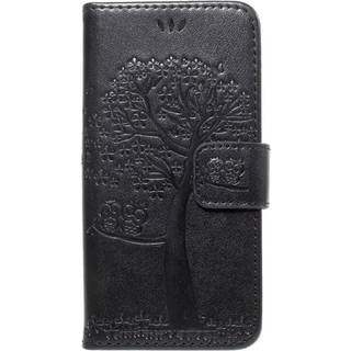 iPhone SE (2022 / 2020) / 8 / 7 Læder Cover Flip m. Pung - Ugler i Træ - Sort
