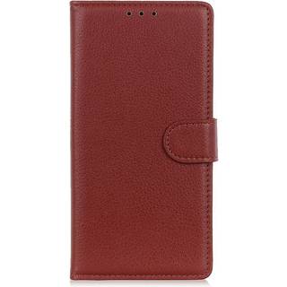 Samsung Galaxy A34 (5G) PU Litchi Læder Flip Cover m. Pung - Brun