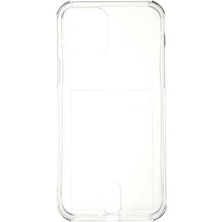 iPhone 12 Pro Max Grip Fleksibelt Plastik Cover m. Kortholder - Gennemsigtig
