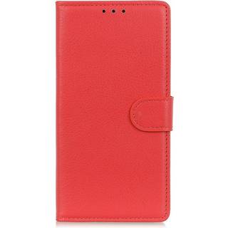 Samsung Galaxy A24 Litchi Læder Flip Cover m. Pung - Rød