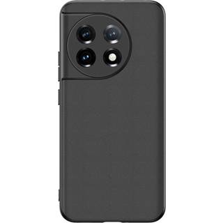One Plus 11 TPU Carbon & Imiteret Læder Cover - Sort