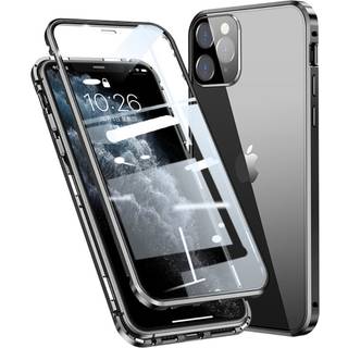 iPhone 11 Pro 360 Graders Magnetisk Cover m. Glas Bagside & Forside - Sort