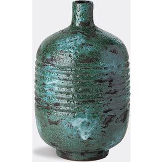 Nuove Forme Vases - Engraved vase in Blue Ceramic