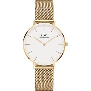 Daniel Wellington Ø32 mm Classic Petite Melrose dameur guldfarvet stål med hvid skive