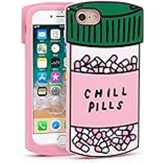Yonocosta Cute iPhone SE 2022 Case Chill Pills iPhone SE 2020 Case iPhone 7 Case iPhone 8 Case iPhone 6 Case iPhone 6s Case Capsule Flaske Funny