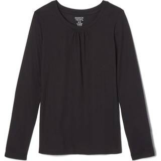Fransk toast piger langærmet crewneck tee t shirt sort 2 os