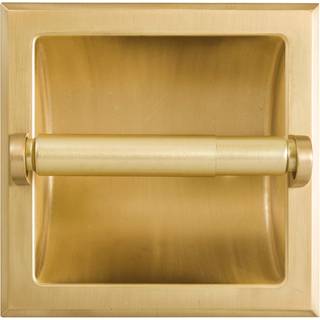 Sento fors?nket guld toiletpapir Holder v?gmonteret tunge metal toiletpapir rulleholder med bageste monteringsbeslag i v?g let installation satin