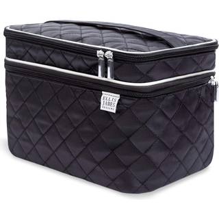 Ellis James Designar stor resesmakeupväska för kvinnor - Svart make -up för kvinnor - Resekosmetisk väska - Makeup Case Presents for Women Makeup