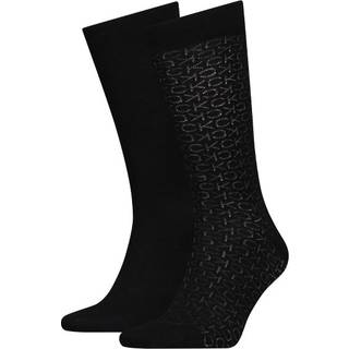 Calvin Klein 2-pak Mirrored Logo Socks - Black - One Size
