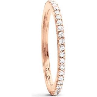 OLE LYNGGAARD COPENHAGEN Love Band ring lige 18 kt rosaguld med brillanter