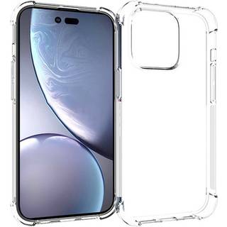 iPhone 14 Pro Shockproof Fleksibelt Plastik Bagside Cover - Gennemsigtig
