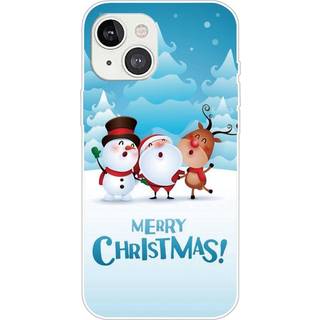 iPhone 14 Plus Fleksibelt Plast Jule Bagside Cover - Venner i Sneen