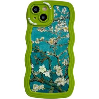 iPhone 14 Fleksibelt Plast Bagside Cover - Hvide Blomster