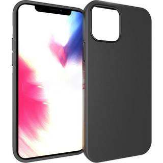 iPhone 12 / 12 Pro Mat Fleksibelt Plastik Bagside Cover - Sort