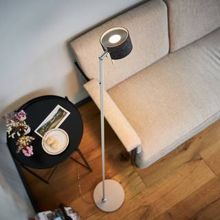 LED-gulvlampe CAI, dæmpbar, grafit/offwhite
