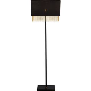 Fringe gulvlampe med stofskærm