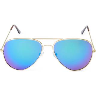 Guldtonet og Iriseret Aviator Solbrille