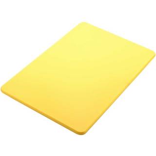 Skærebræt af polypropylen plast 51 x 38 x 1,25 cm, glat - Gul